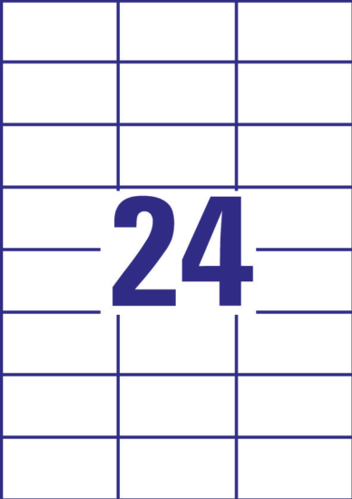 Avery Zweckform 6605 70x37 mm Címke tintasugaras és lézer nyomtatóhoz (1560 db / csomag)