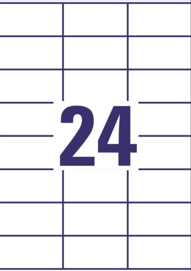 Avery Zweckform 6602 70x36 mm Címke tintasugaras és lézer nyomtatóhoz (1560 db / csomag)