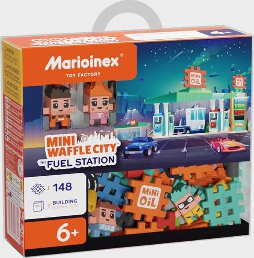 Marioinex Mini Waffle 148 darabos Benzinkút építő készlet