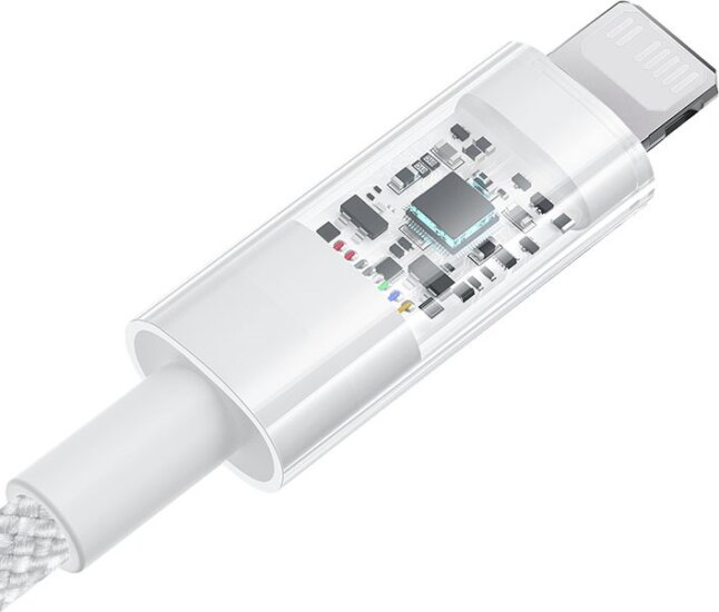 Baseus Gem USB-C apa - Lightning apa Adat és gyorstöltő kábel 1m - Fehér