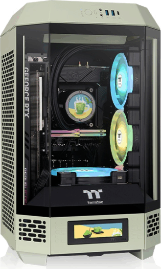 Thermaltake The Tower 250 Mini Torony Számítógépház + 2db 120mm Ventilátor - Matcha Zöld Thermaltake The Tower 250 Mini Torony Számítógépház + 2db 120mm Ventilátor - Matcha Zöld