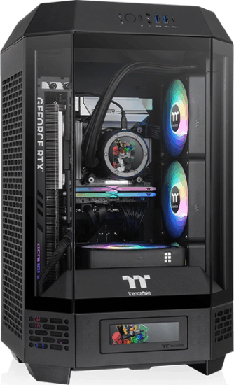 Thermaltake The Tower 250 Mini Torony Számítógépház + 2db 120mm Ventilátor - Fekete Thermaltake The Tower 250 Mini Torony Számítógépház + 2db 120mm Ventilátor - Fekete