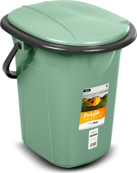 GreenBlue GB320GG Hordozható Kemping WC 19L - Zöld/Szürke