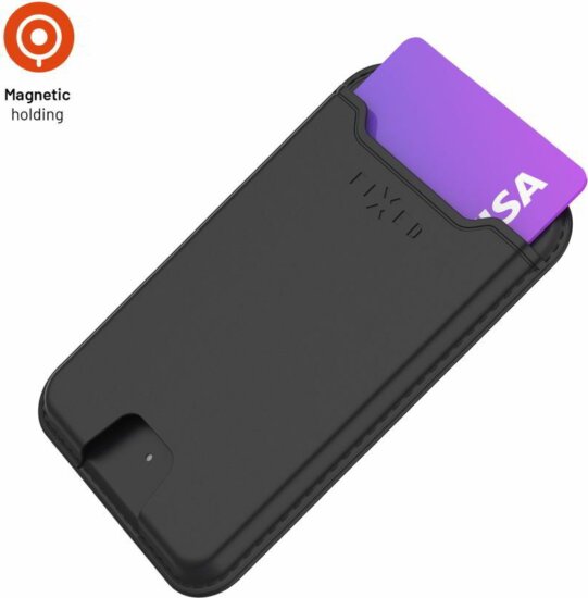 Fixed MagWallet MagSafe Műbőr Pénztárca - Fekete