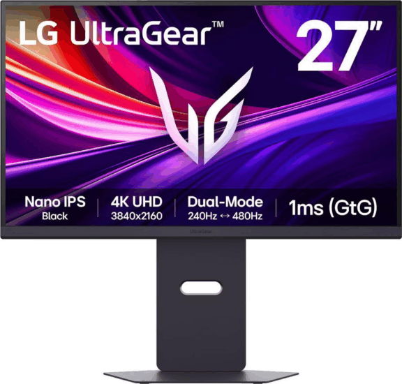 LG 27" 27G850A-B Ultragear 16:9 4K UHD Nano IPS Gaming Monitor 480 Hz - Fekete