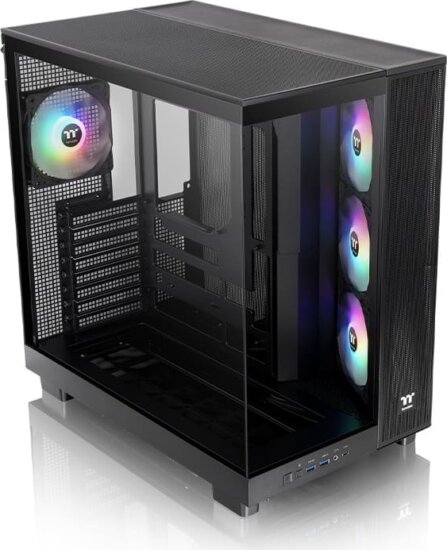Thermaltake View 380 XL TG ARGB Midi Torony Számítógépház - Fekete