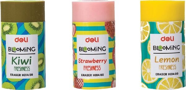 Deli Gyümölcsös radír ceruzához - Többféle