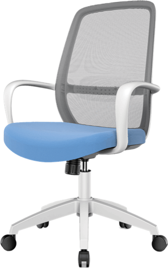 Deli Stockholm Irodai Görgős Forgószék - Kék/Fehér