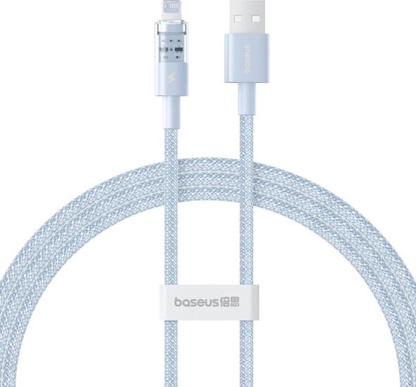 Baseus Gem USB-A apa - Lightning apa Adat és gyorstöltő kábel 1m - Kék