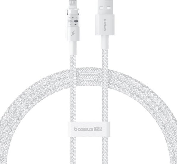 Baseus Gem USB-A apa - Lightning apa Adat és gyorstöltő kábel 1m - Fehér Baseus Gem USB-A apa - Lightning apa Adat és gyorstöltő kábel 1m - Fehér