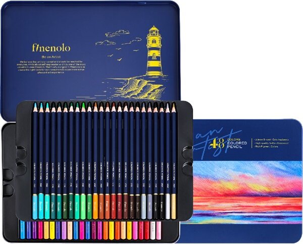 Deli Finenolo fémdobozos színes ceruza készlet (48 db / csomag)