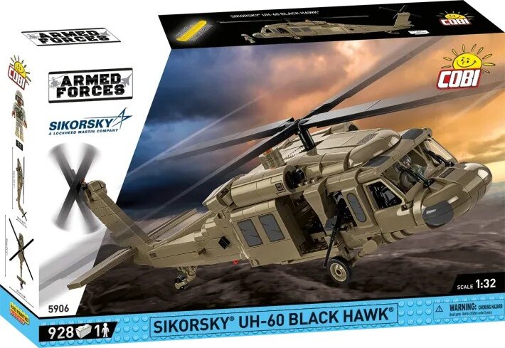 Cobi Sikorsky UH-60 Fekete Sólyom 928 darabos építőjáték