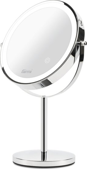 Girmi BE02 LED Asztali Kozmetikai Sminktükör Ø 17 cm - Ezüst Girmi BE02 LED Asztali Kozmetikai Sminktükör Ø 17 cm - Ezüst