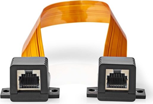 Nedis CCGB85901BK03 Ablakátvezető toldó kábel Cat5e - 0.3m