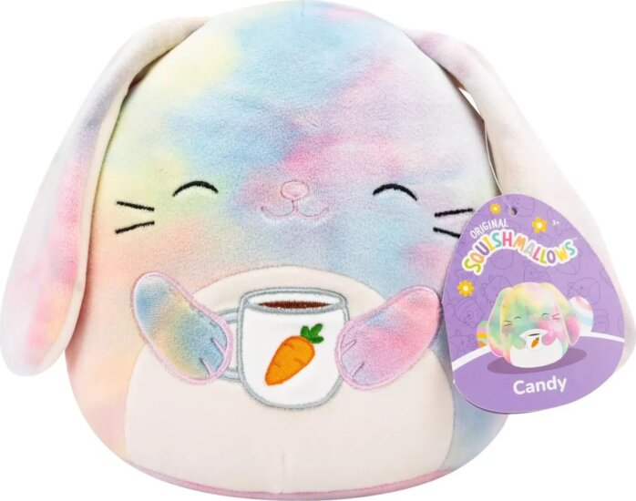 Squishmallows Candy a nyuszi répás csészével plüssfigura 20 cm
