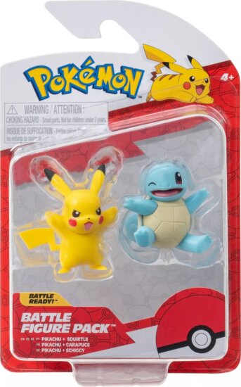 Pokémon 2 db-os gyűjthető figura csomag - Squirtle és Pikachu