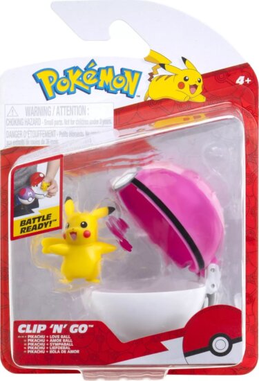 Pokémon Clip 'N Go figuracsomag - Pikachu Love Ball