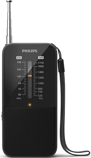 Philips TAR1509/00 Hordozható FM/AM Zsebrádió - Fekete