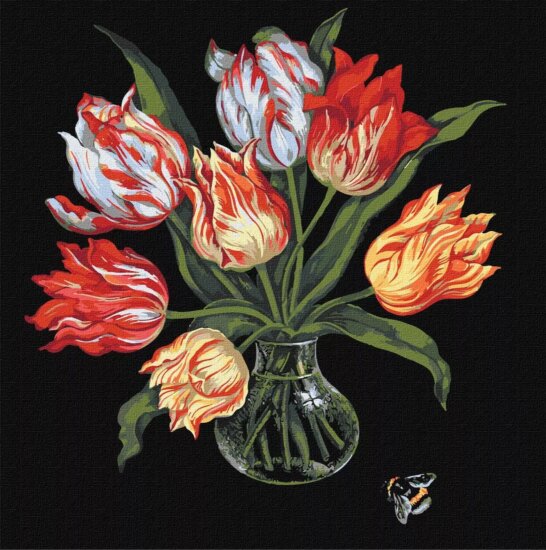 Ideyka Festés számok szerint Kecses tulipánok - 40 x 40 cm