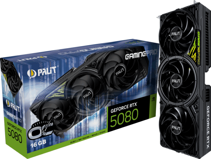 Palit GeForce RTX 5080 16GB GDDR7 GamingPro OC Videókártya Palit GeForce RTX 5080 16GB GDDR7 GamingPro OC Videókártya