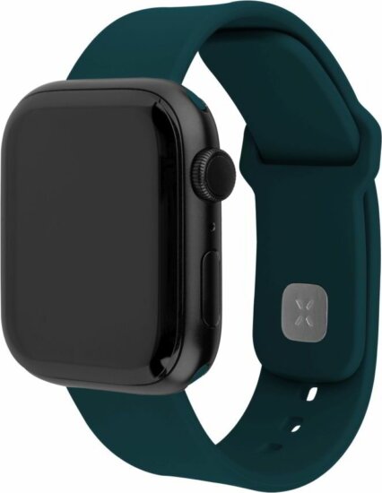 Fixed Sporty Apple Watch Apple Watch S4/S5/S6/S7/S8/S9/S10/SE Szilikon Szíj 42/44/45/46mm - Sötétzöld