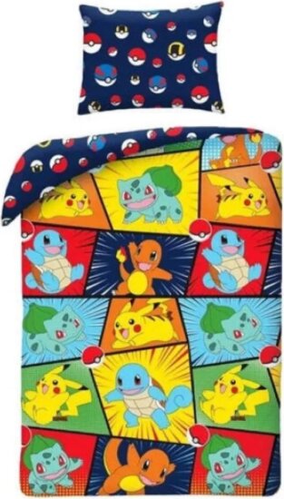Pokémon Pokélabda pamut kétrészes ágynemű garnitúra (140 x 200 cm)