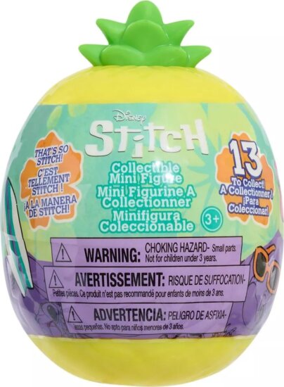Disney Stitch Mini meglepetés figura ananász formájú kapszulában 4. széria