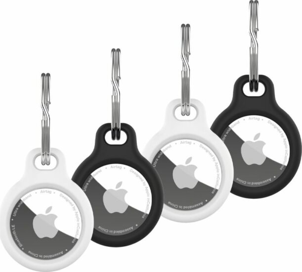 Fixed Silky Pro Apple AirTag Szilikon Kulcstartós Tok 4 Darabos Készlet (2 db Fekete + 2 db Fehér) Fixed Silky Pro Apple AirTag Szilikon Kulcstartós Tok 4 Darabos Készlet (2 db Fekete + 2 db Fehér)