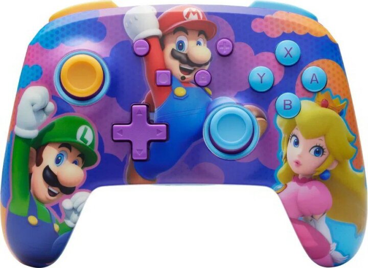 PowerA Enhanced Color Splash Heroes Vezeték Nélküli Kontroller (Nintendo Switch) - Mintás