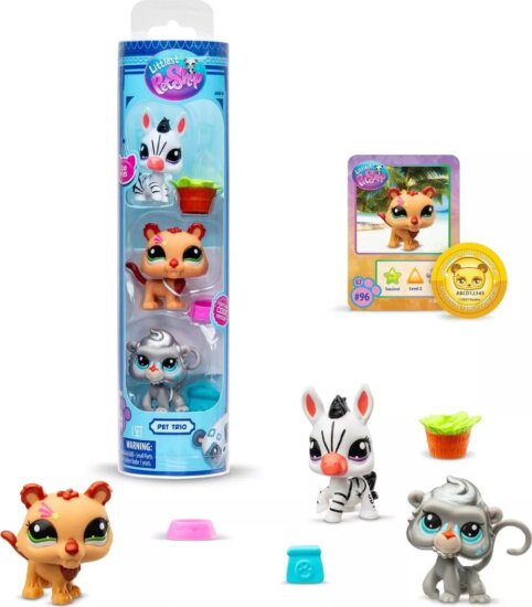 Hasbro Littlest Pet Shop 3 darabos Zoo Pets játékfiguraszett