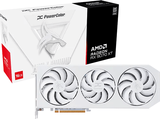 Powercolor AMD Radeon RX 9070 XT 16GB GDDR6 Hellhound Spectral White OC Videókártya