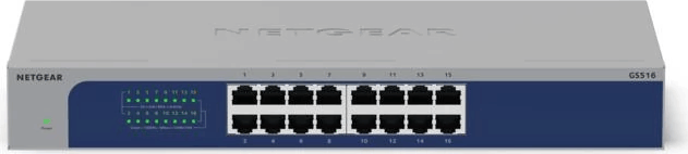 Netgear GS516-300EUS Fémházas 16-port Gigabit Switch