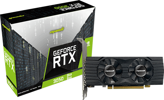Manli GeForce RTX 3050 Nebula Twin Low Profile 6GB GDDR6 Videókártya