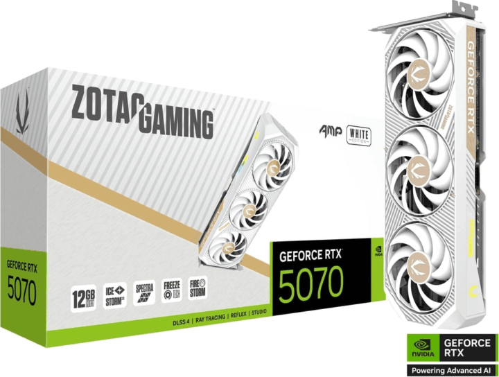 Zotac GeForce RTX 5070 12GB GDDR7 AMP White Edition Videókártya