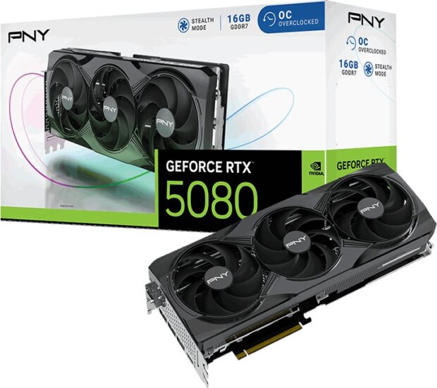 PNY GeForce RTX 5080 16GB GDDR7 OC Videókártya