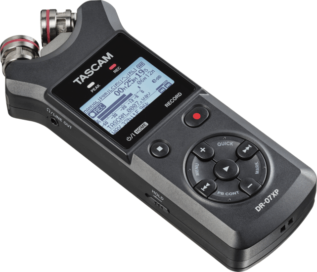 Tascam DR-07XP Hordozható hangrögzítő - Fekete