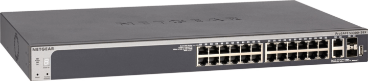 Netgear GS728TX-300EUS Fémházas Managed 26+2-port Gigabit Rack Switch
