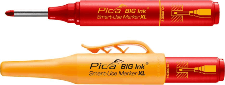 Pica 170/40/SB BIG INK 2-4mm Permanens Marker mély lyukjelölő funkcióval - Piros