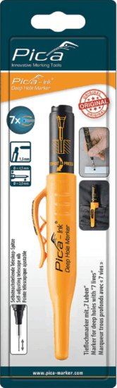 Pica 150/46/SB INK Mély lyukjelölő marker 1.5mm - Fekete