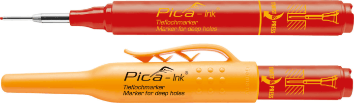 Pica 150/40 INK Mély lyukjelölő marker 1.5mm - Piros