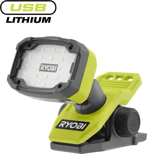 Ryobi RLC4-0 Akkus Csiptetős Akkus LED Munkalámpa 1000 lumen 4V (Akku és töltő nélkül)