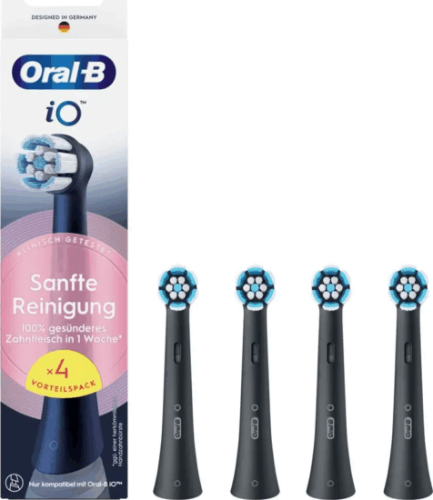 Oral-B 194631 iO Elektromos fogkefe Pótfej - Fekete (4db)