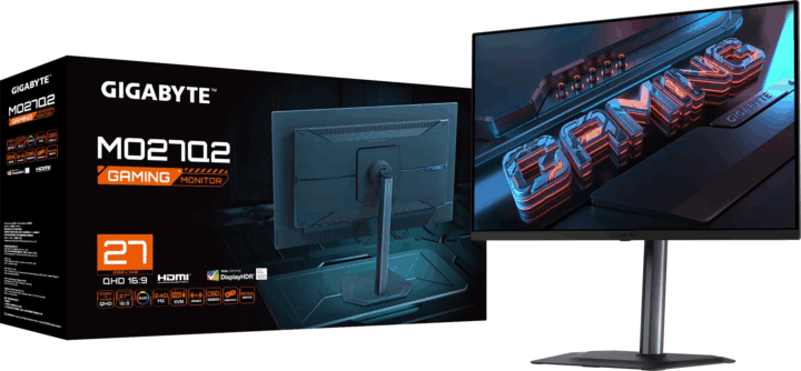 Gigabyte 27" MO27Q2 16:9 QHD OLED Gaming Monitor - Fekete
