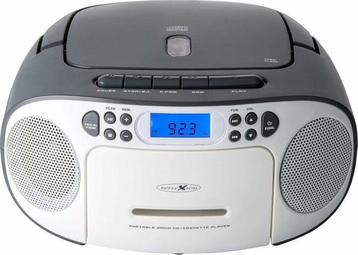Reflexion RCR2260 Hordozható CD / Kazettás Rádió - Fehér / Szürke