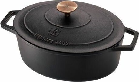 Berlinger Haus BH/6494 Önöttvas Pecsenye Sütőedény fedéllel Ø 30cm 4,6L - Fekete Berlinger Haus BH/6494 Önöttvas Pecsenye Sütőedény fedéllel Ø 30cm 4,6L - Fekete