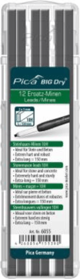 Pica 6055 Big Dry 10H Asztalos ceruza utántöltő szett - Grafit