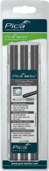 Pica 6030/SB Big Dry Asztalos ceruza utántöltő szett 5mm - Grafit
