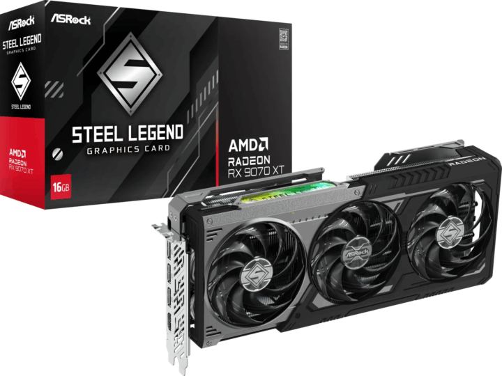 AsRock Radeon RX 9070 XT 16GB GDDR6 Steel Legend Dark Videókártya