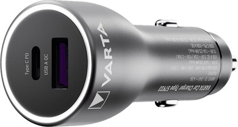 Varta 57933101111 USB-C (PD) + USB-A Autós gyorstöltő 45W - Fekete