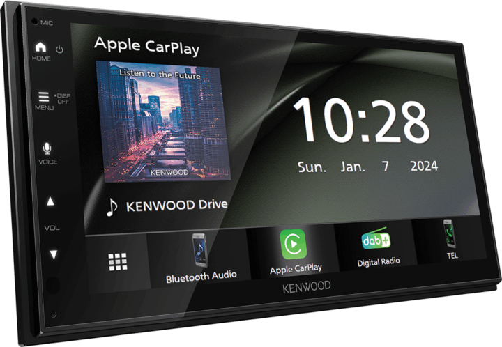 Kenwood DMX6523DAB Érintőképernyős 6.8" Bluetooth Carplay Android Auto Autó HiFi fejegység